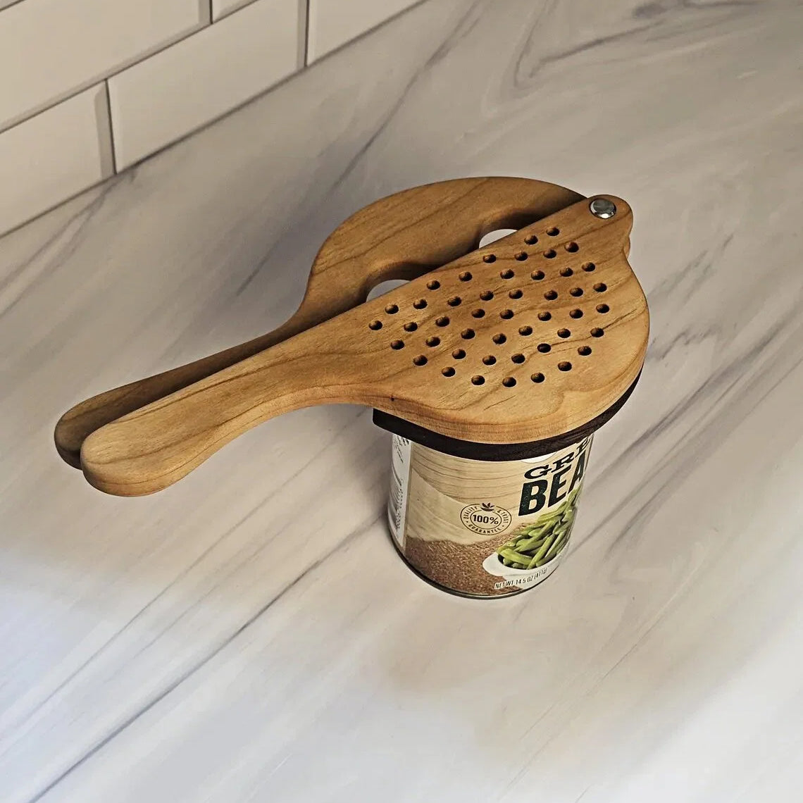 TYIIPLUS Wooden One-Handed Can Strainer & Liquid Drainer