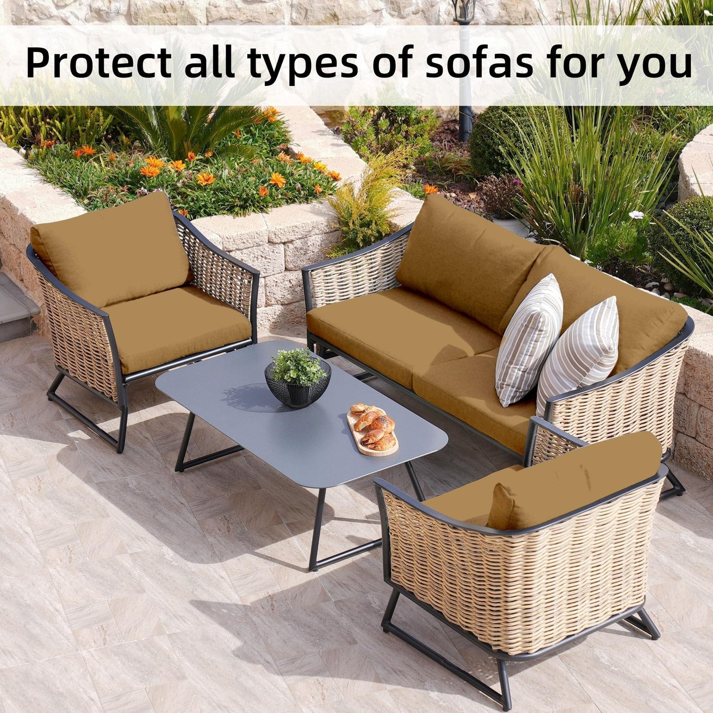 🪑 Stretch Sofa Cushion Covers Set