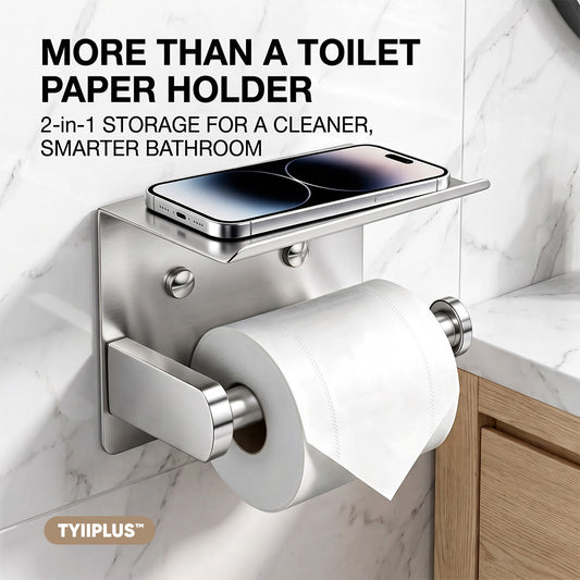 TYIIPLUS™ Toilet Paper Holder with Shelf