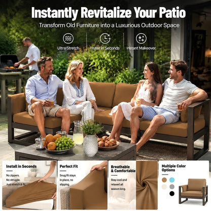🪑 Stretch Sofa Cushion Covers Set