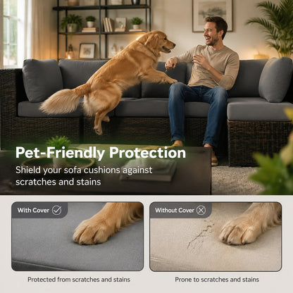 🪑 Stretch Sofa Cushion Covers Set