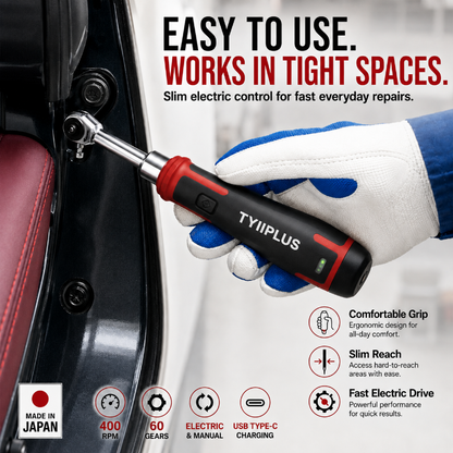 Cordless Electric Slim Ratchet Set | 400 RPM 31-Bit Tool Kit