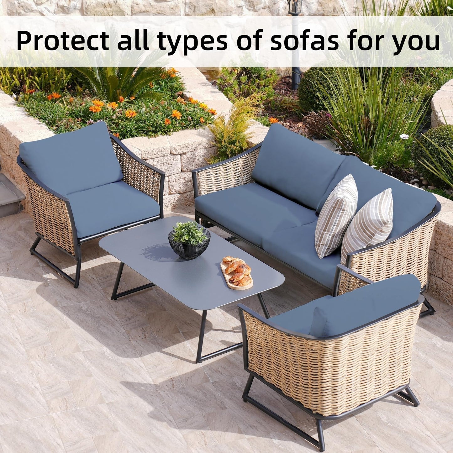 🪑 Stretch Sofa Cushion Covers Set