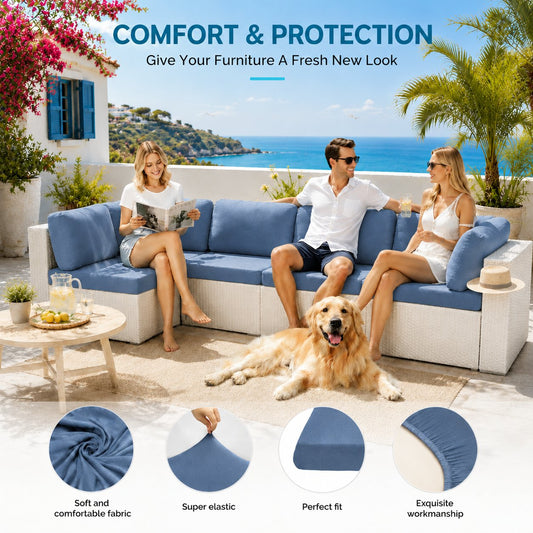 🪑 Stretch Sofa Cushion Covers Set